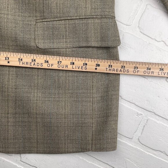 Jos A Bank Blazer Men 41R Green Plaid Gordon Signature Wool Silk Jacket Classic - Picture 11 of 14